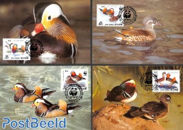 WWF, Mandarin duck 4v