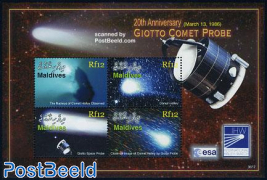 Giotto comet probe 4v m/s