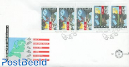 Summer, farms booklet stamps FDC