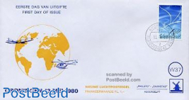 Airmail definitive 1v, FDC