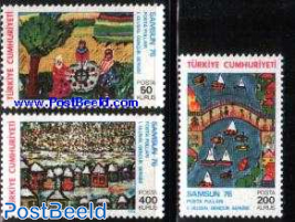 Samsun youth stamp exposition 3v